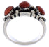 Red Oyster Shell Sterling Silver Southwest Ring Size 6-1/2 WX37188